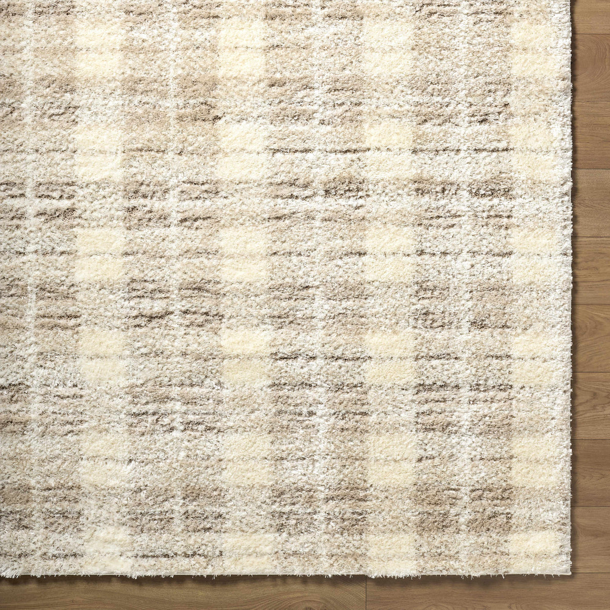 Anfisa Cream Luxe Shag Area Rug