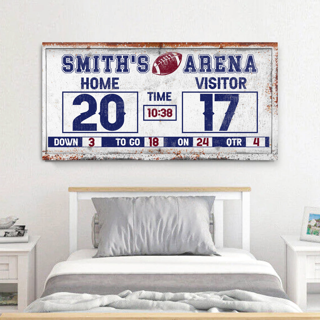 Personalized Football Scoreboard Sign