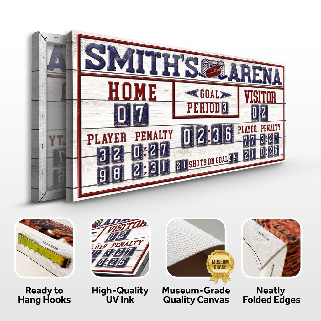 Personalized Hockey Scoreboard Sign