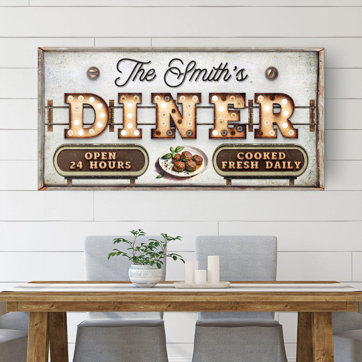 Personalized Vintage Diner Sign