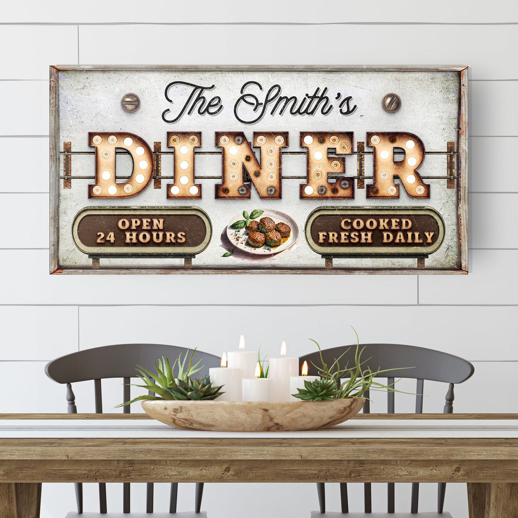 Personalized Vintage Diner Sign