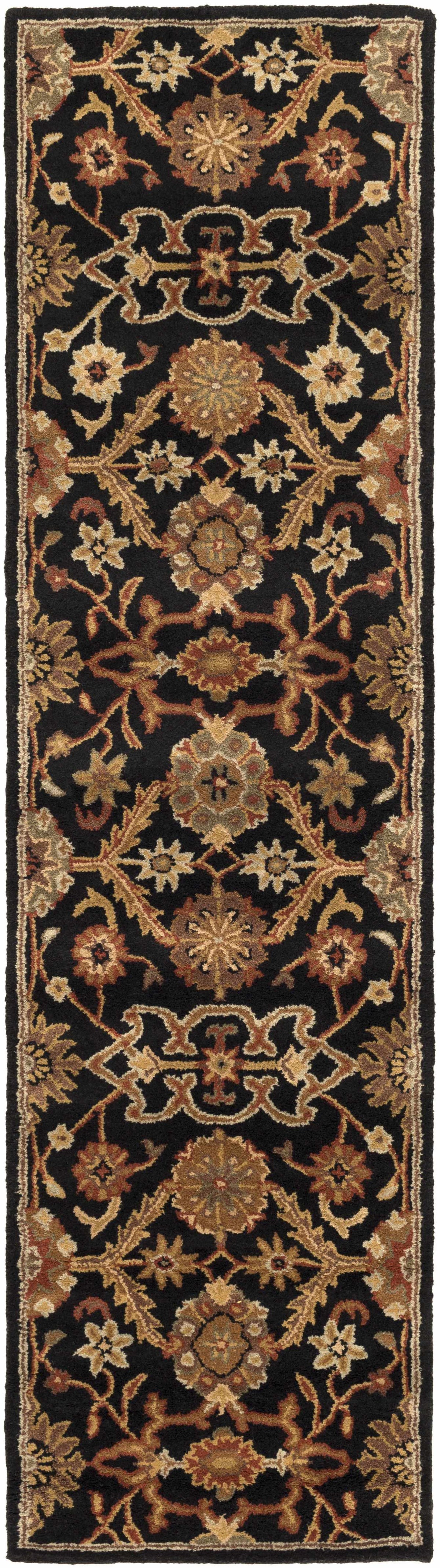 Salix Hand Tufted Black Wool Rug