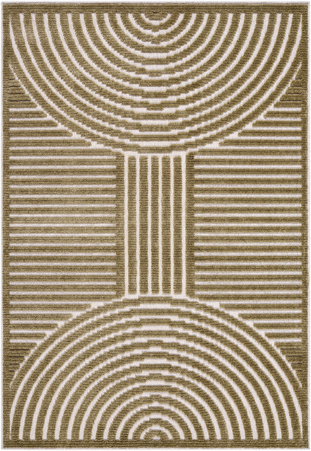 Deron Khaki Washable Area Rug