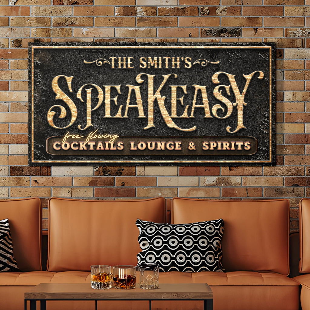 Speakeasy Personalized Bar Sign