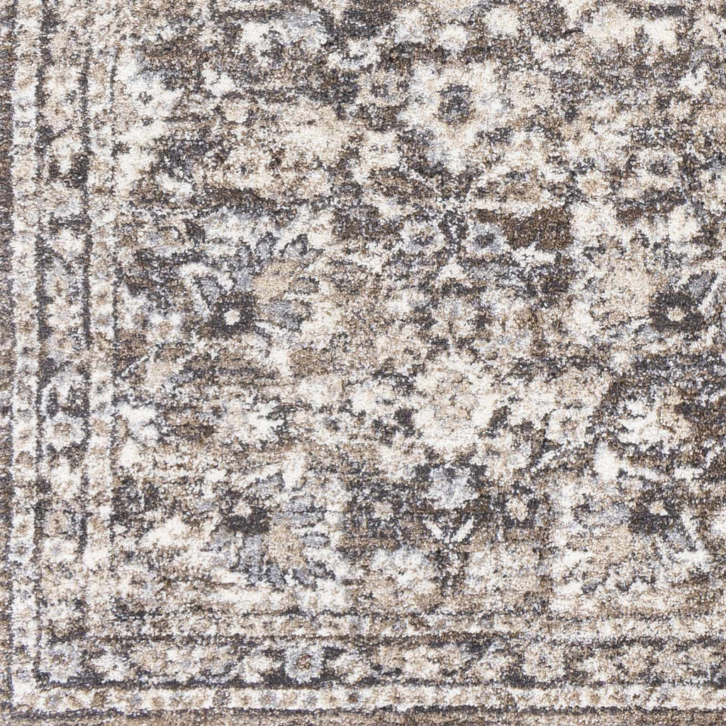 Talihina Brown Luxe Damask Rug