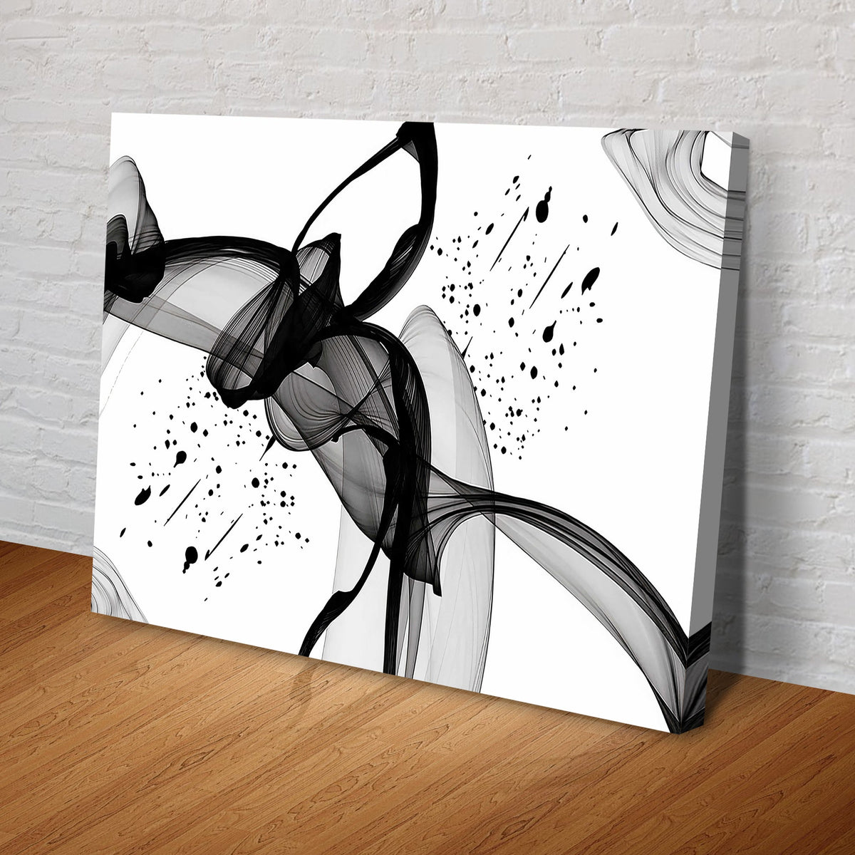 Minimalist Black Abstract Canvas Wall Art