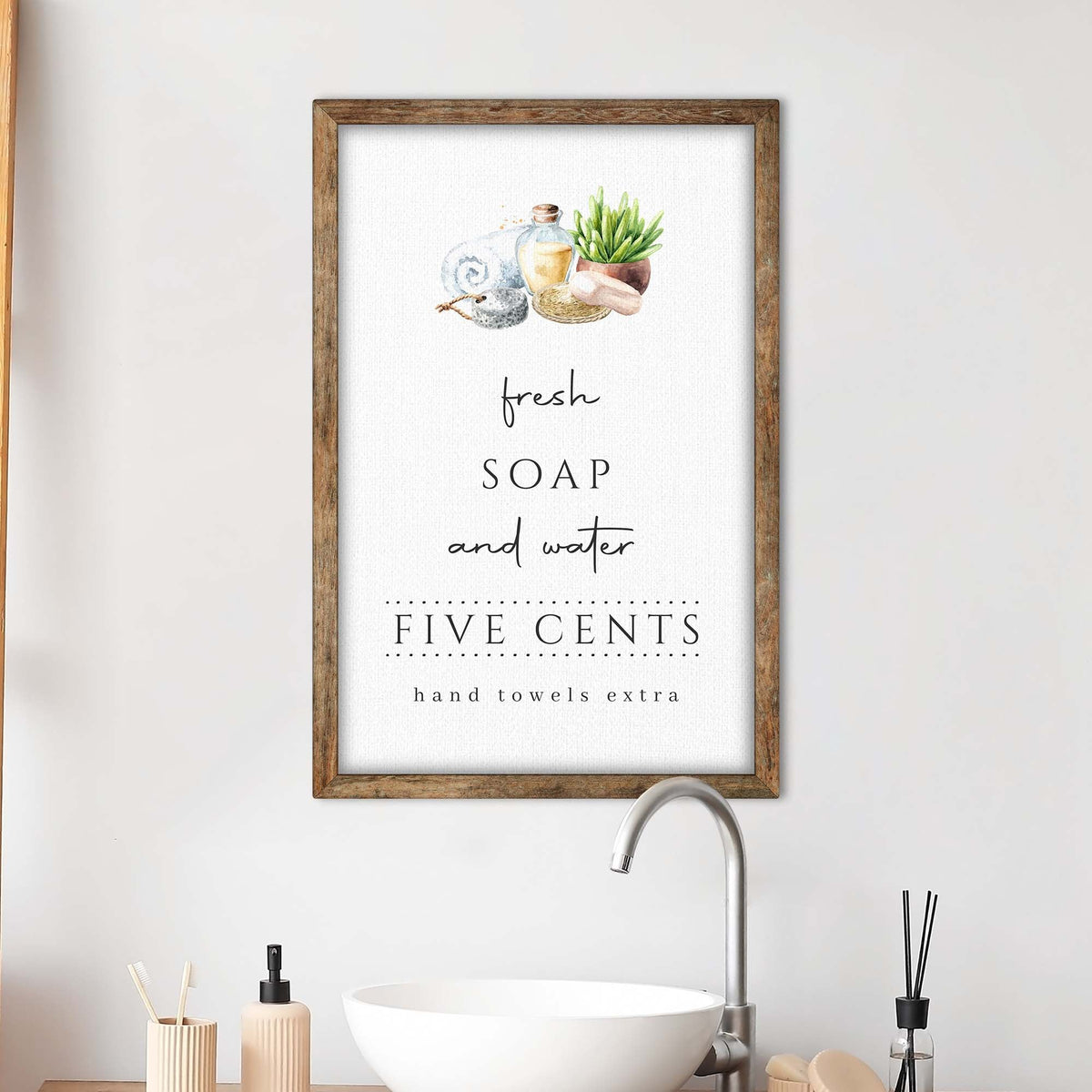 Fresh Soap And Water Bathroom Sign III