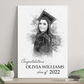 Graduation Photo Pencil Sketch Portrait Sign