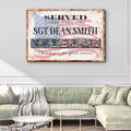 Thank You For Your Service Veterans Sign