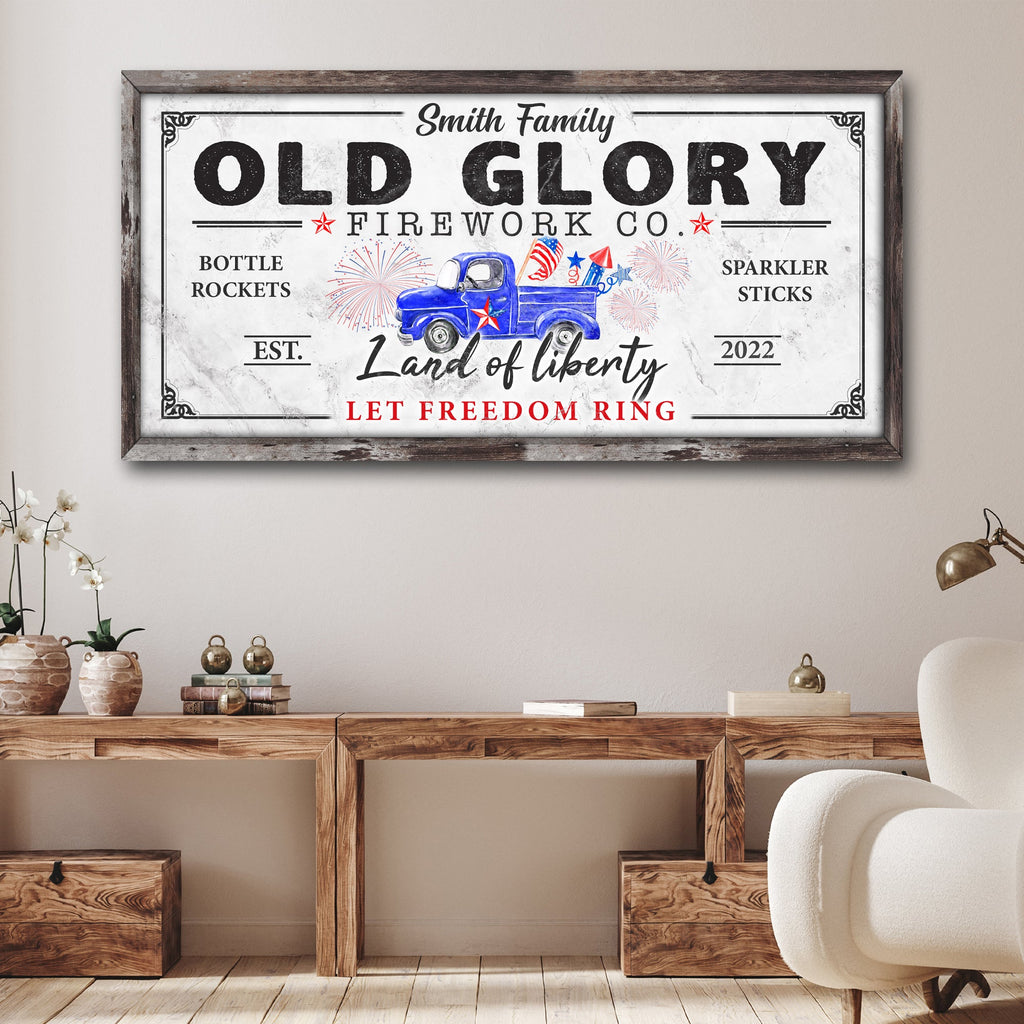 Old Glory Firework Co Let Freedom Ring Sign