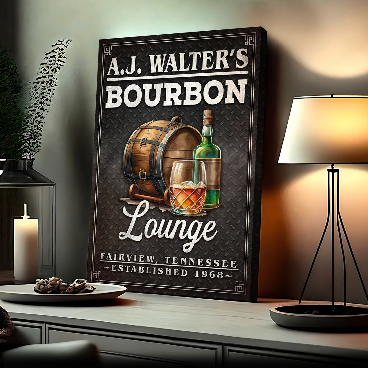 Bourbon Lounge Sign
