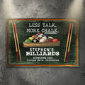 Less Talk More Chalk Billiards Sign II
