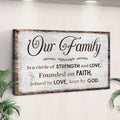 Family Is A Circle Of Strength And Love Sign II