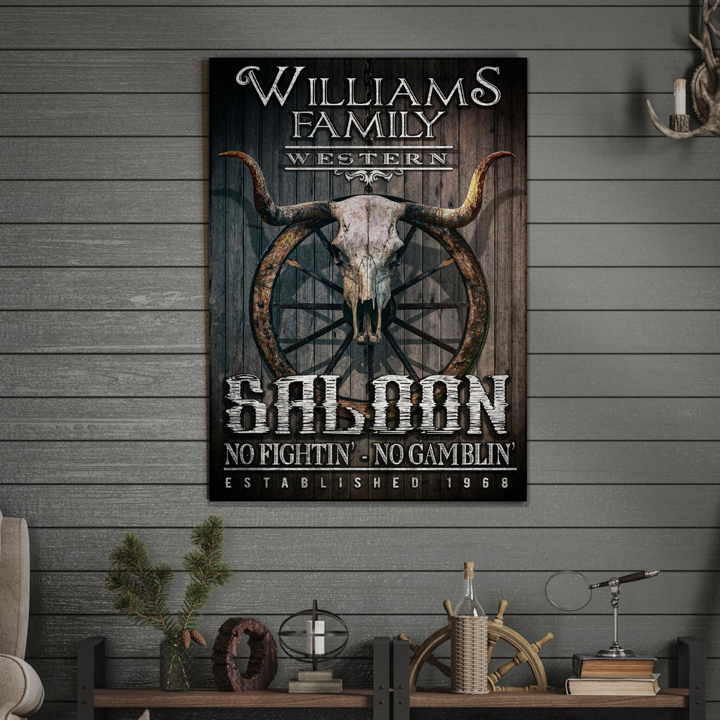 Western Cowboy Saloon Sign