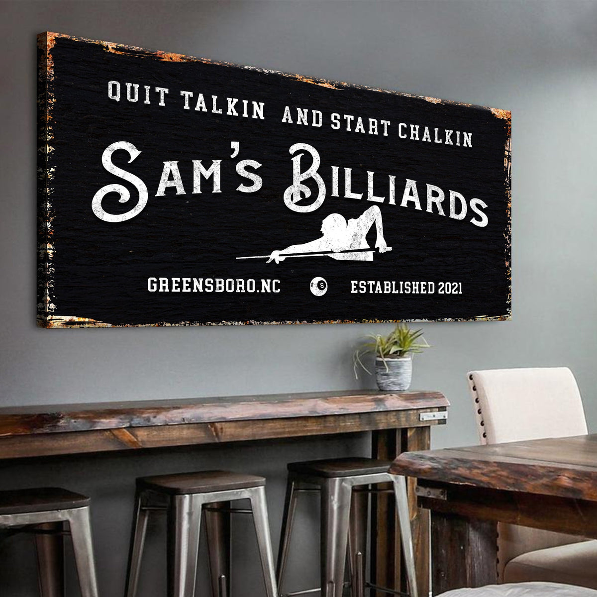 Billiards Room Sign
