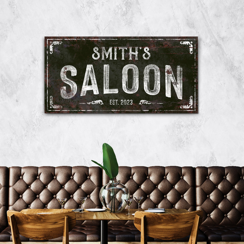 Family Saloon Vintage Sign