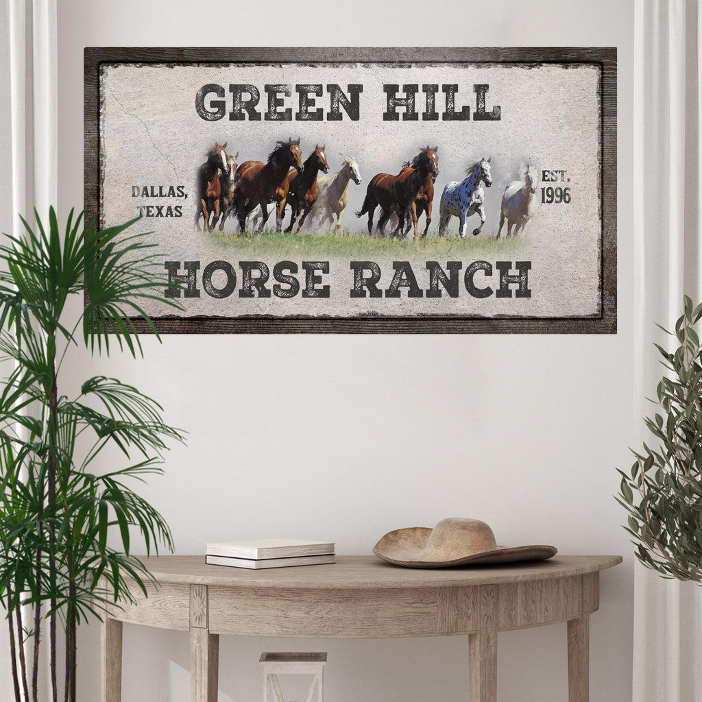 Family Horse Ranch Sign V