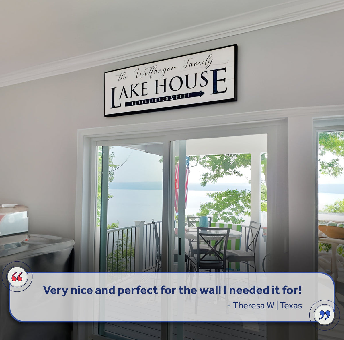 Family Lake House Arrow Sign III