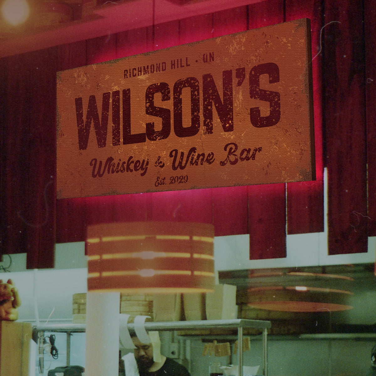 Whiskey And Wine Bar Sign II