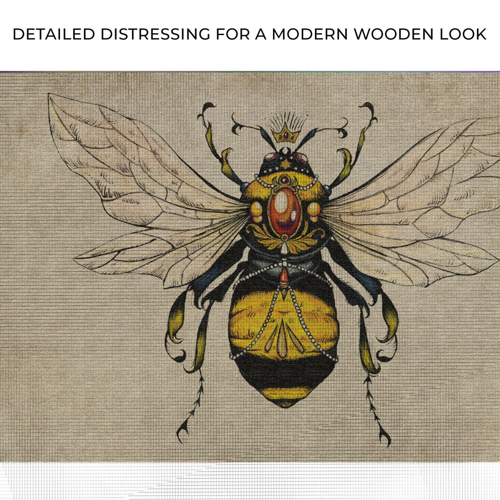 Vintage Queen Bee Canvas Wall Art