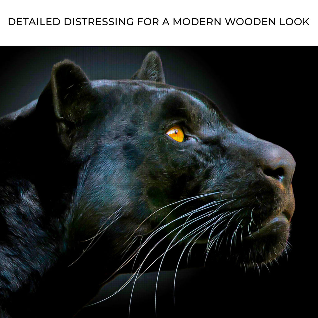 Black Panther Head Canvas Wall Art