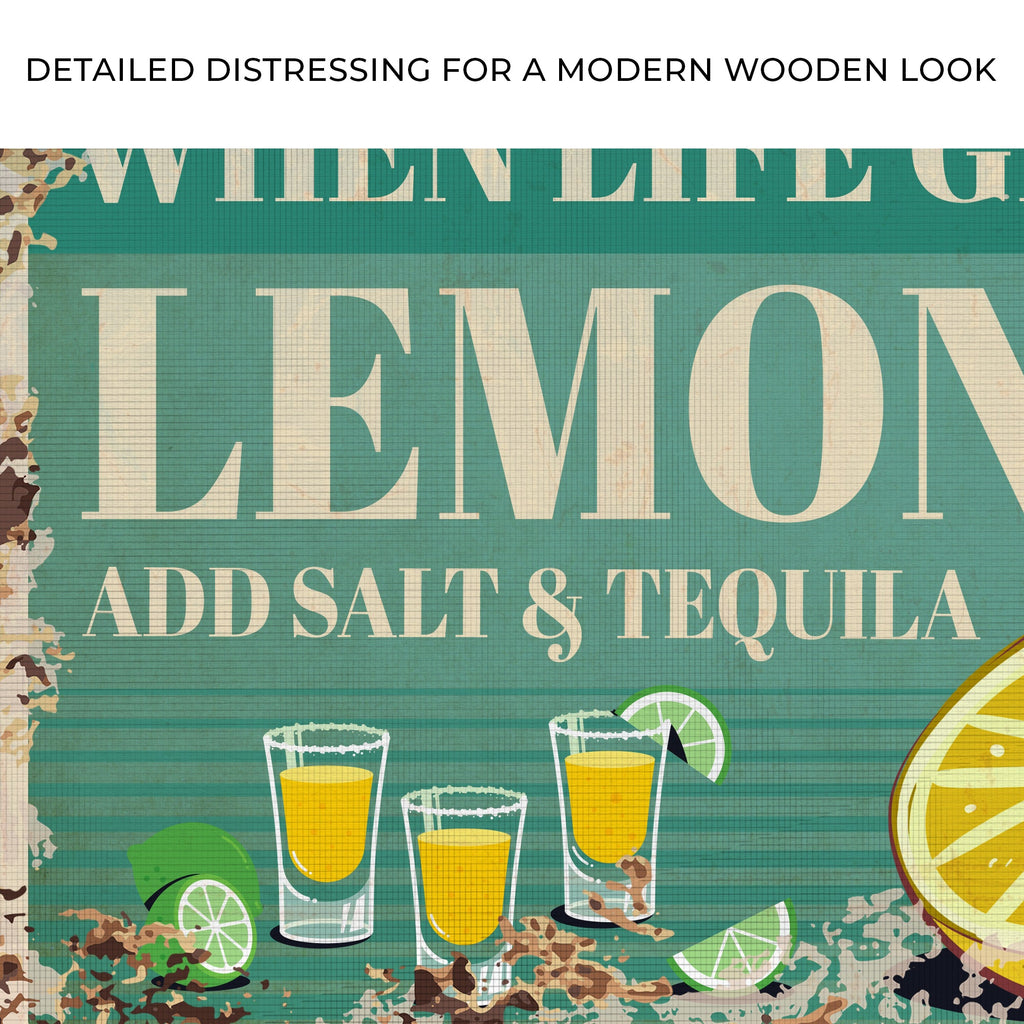 When Life Gives You Lemons Old Rustic Paper Sign