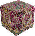 Gretna Magenta Ottoman Pouf