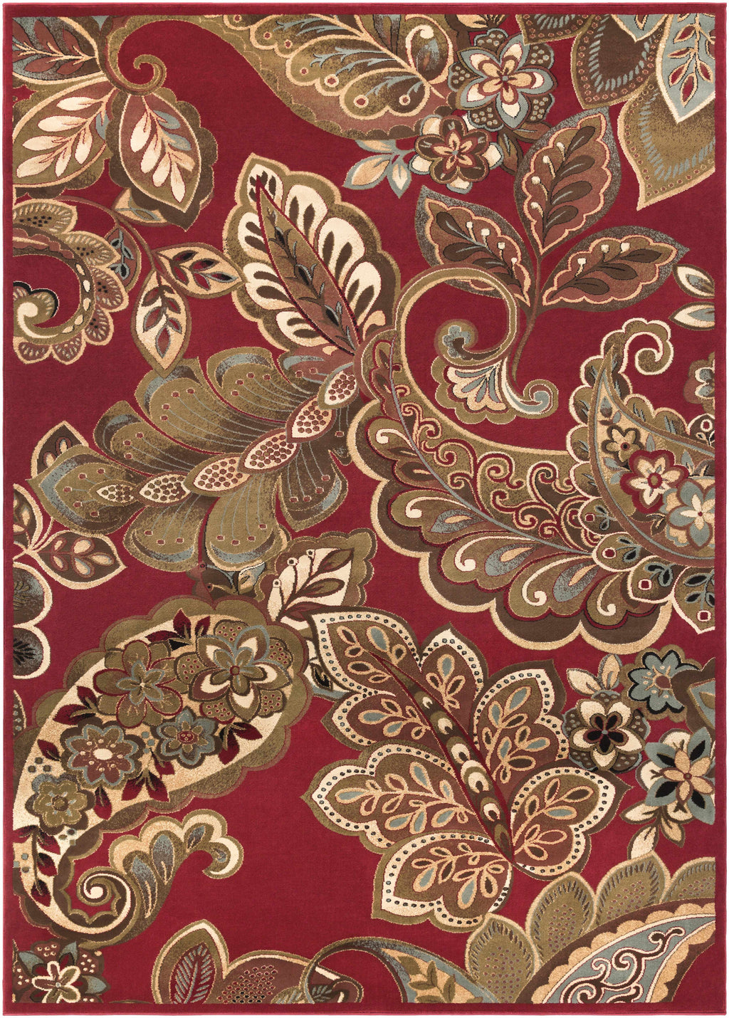 Beedeville Red Floral Rug