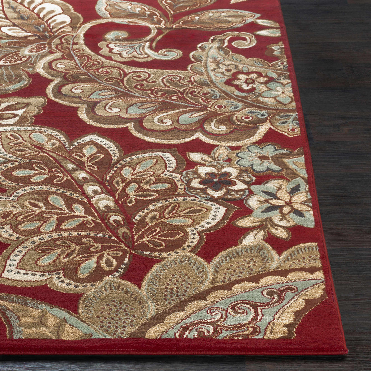 Beedeville Red Floral Rug
