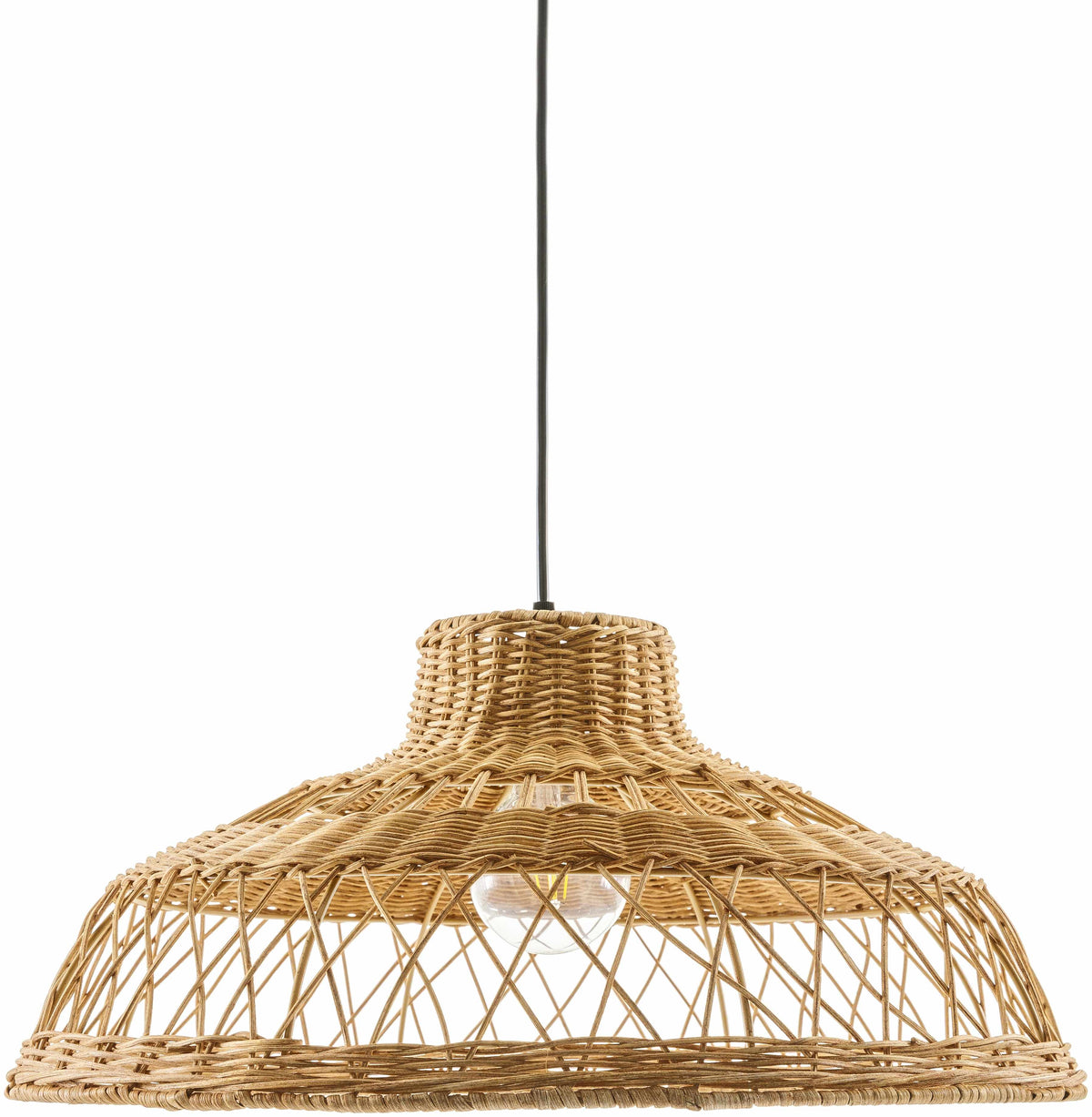 Bailleval Dark Brown Rattan Pendant