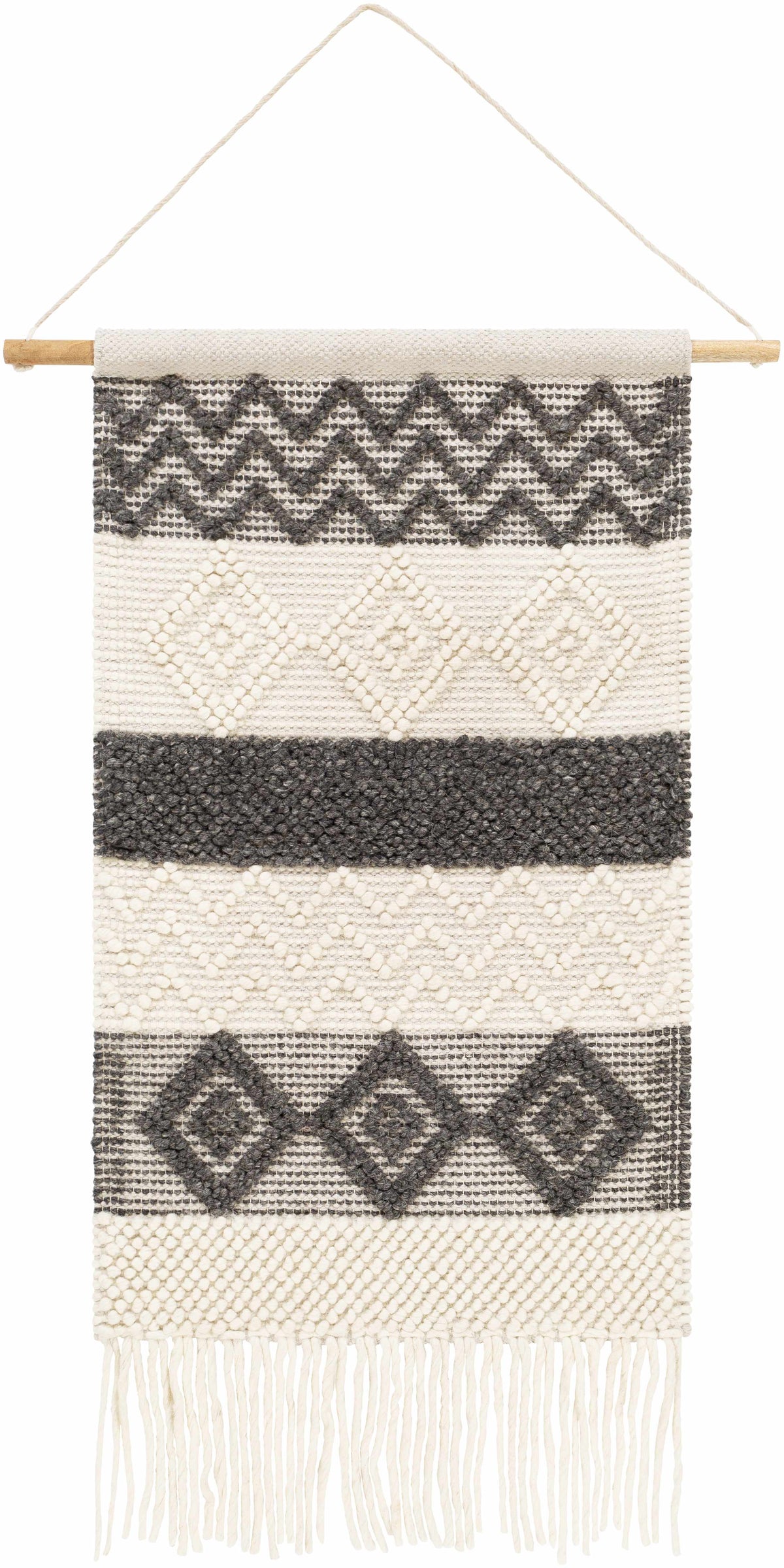 Bracebridge Monochrome Geometric Pattern Wall Hanging