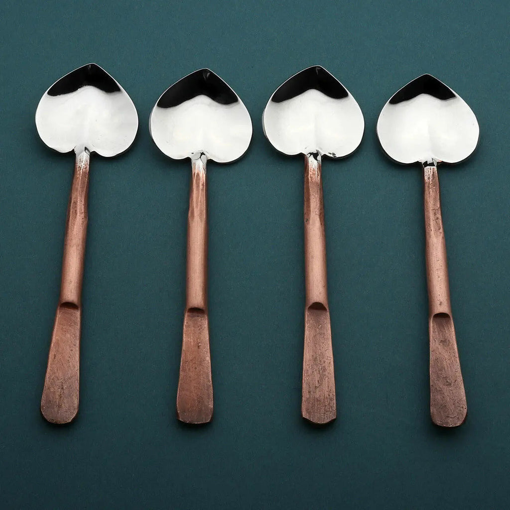 Celia Heart Coffee/Dessert Table Spoon 4 Pc. Set