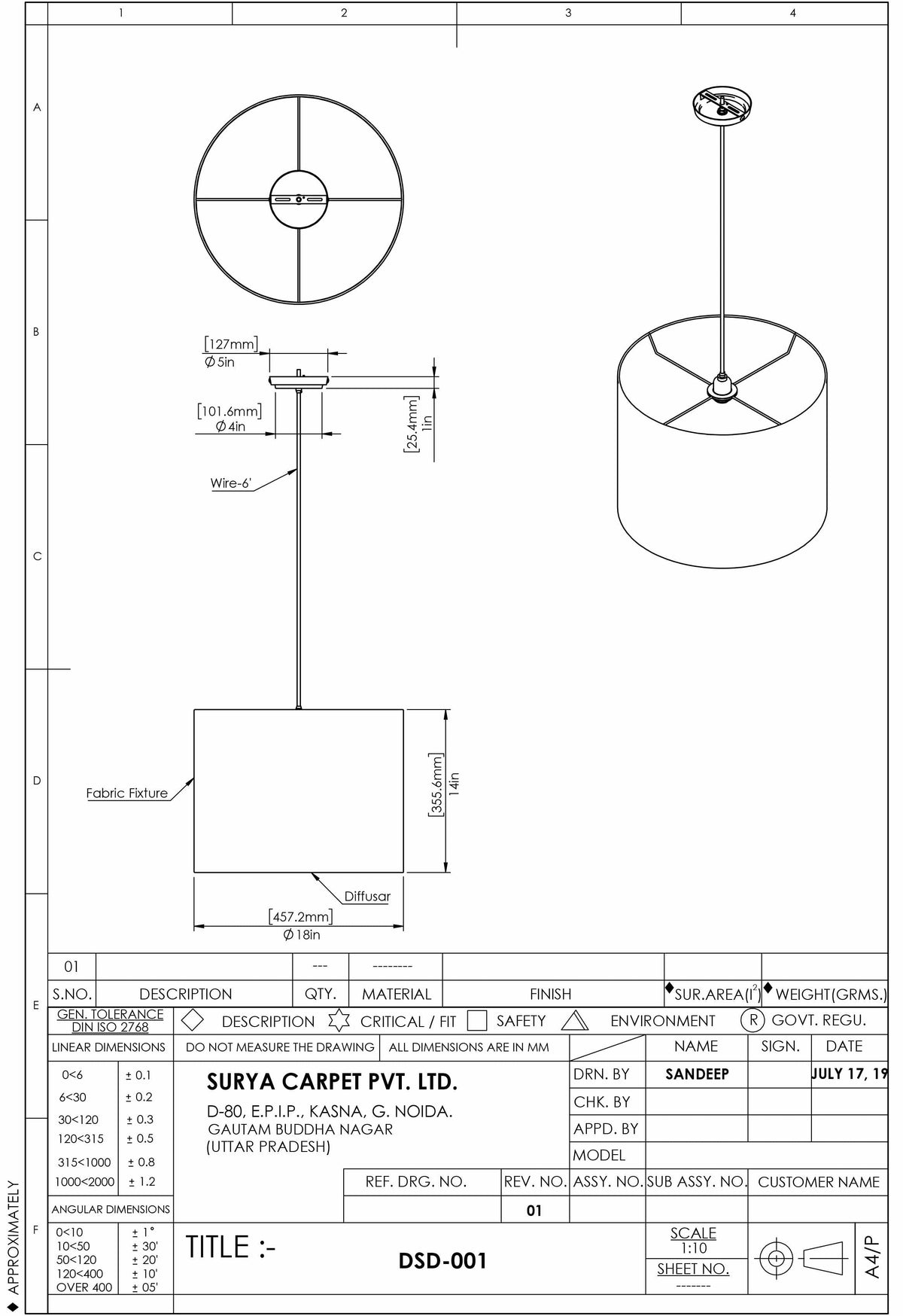 Chapelhall Ceiling Light - Clearance