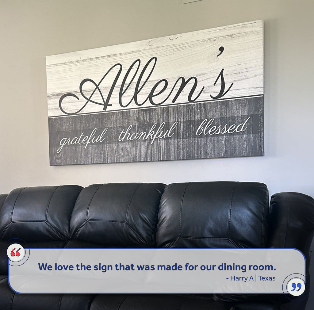 Family Grateful Sign