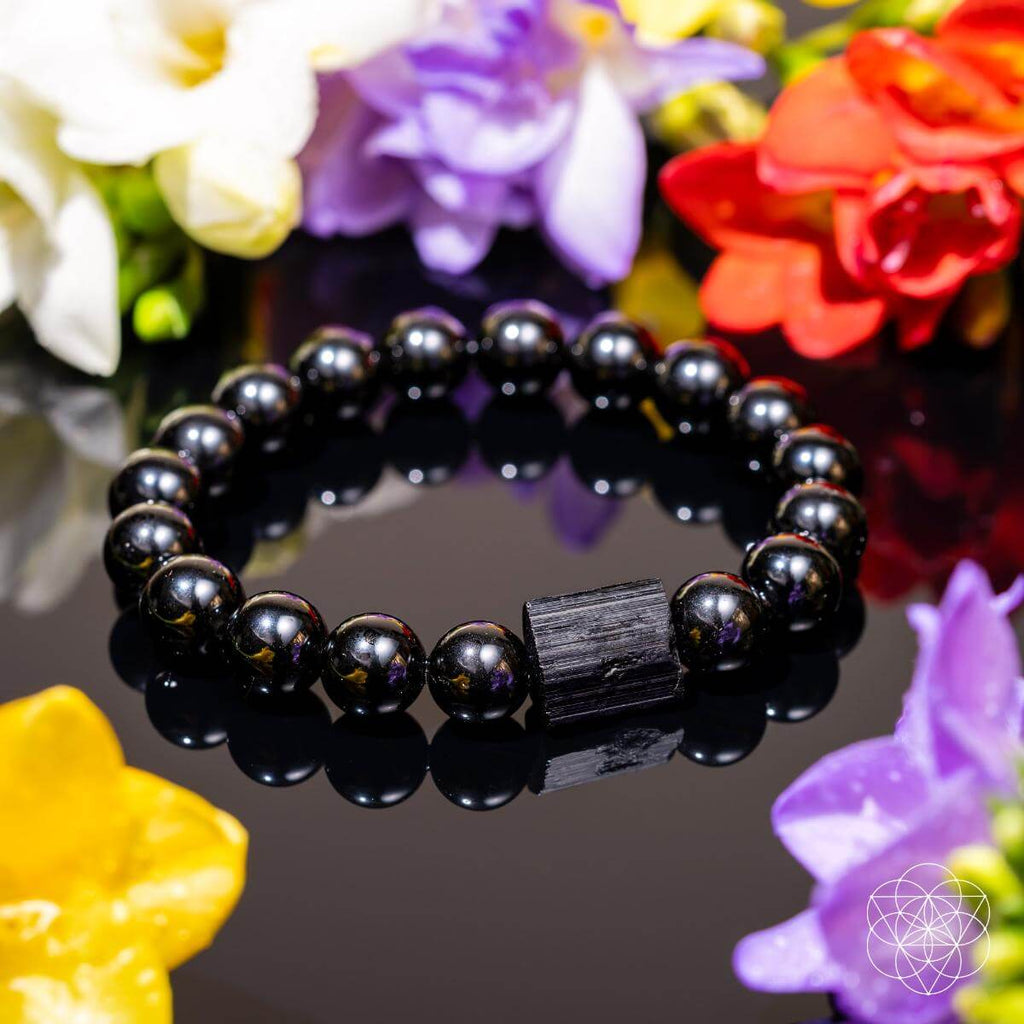 Habit Breaker - Black Obsidian & Tourmaline Bracelet