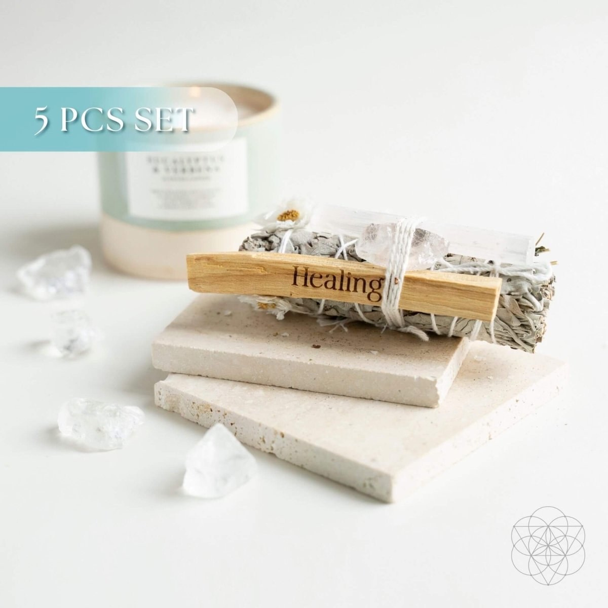 Heal My Heart - Holistic Healing Smudge Kit (5 pieces)