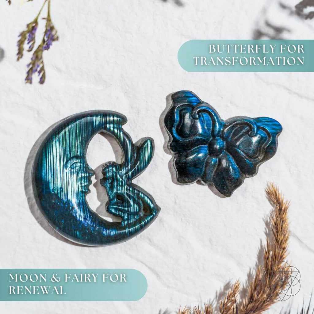 I Am Reborn - Labradorite Carving of Transformation