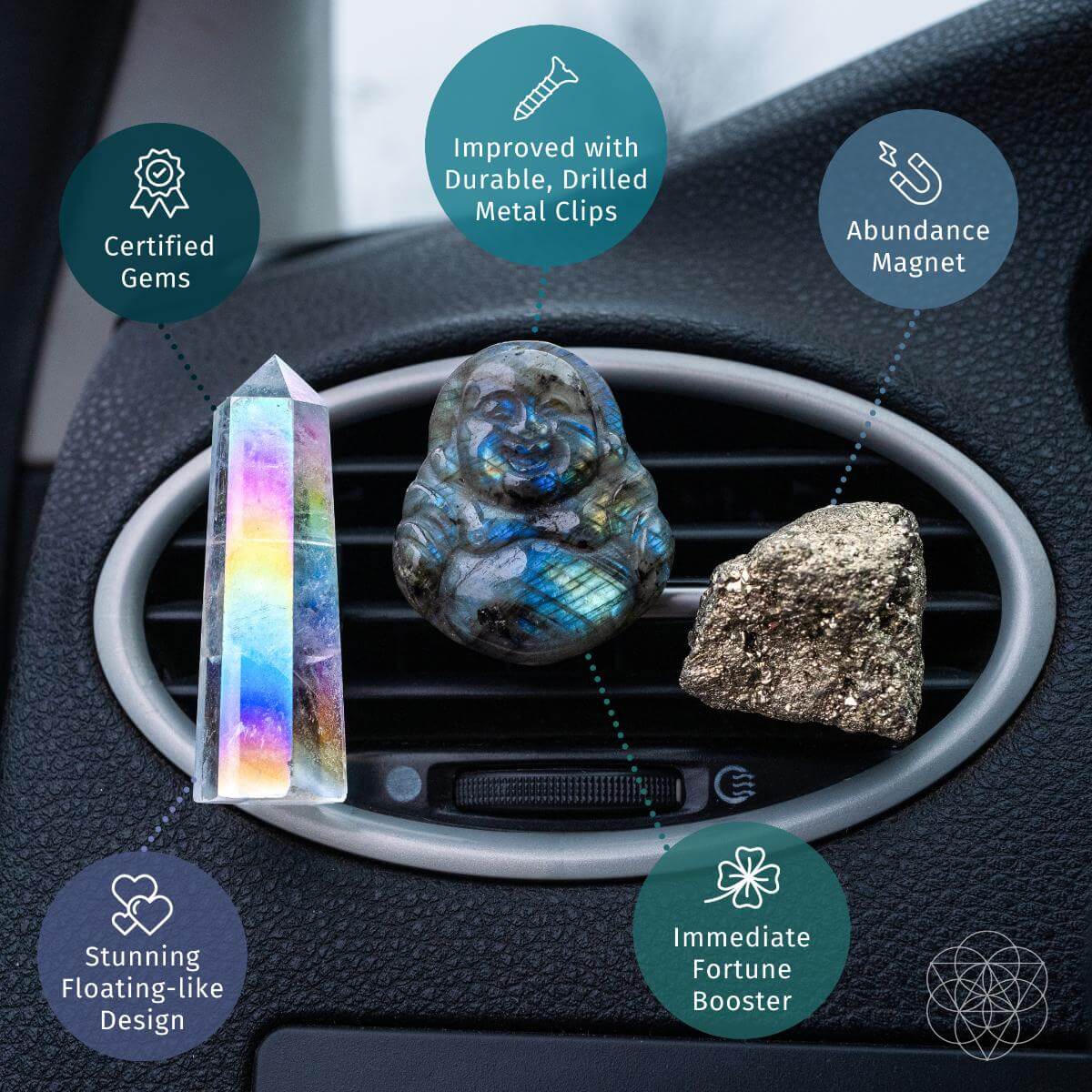 Joyous Traveler - Floating Crystal Car Kit