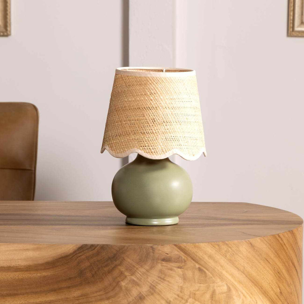 Kupua Green Solid Ceramic Table Lamp