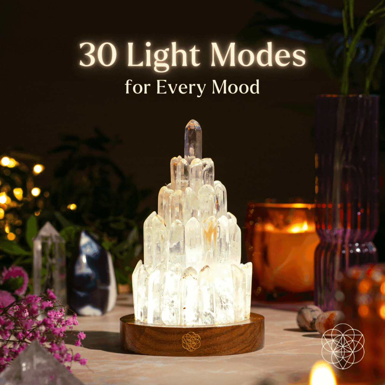 The Clear Quartz Manifestation Tower Lamp