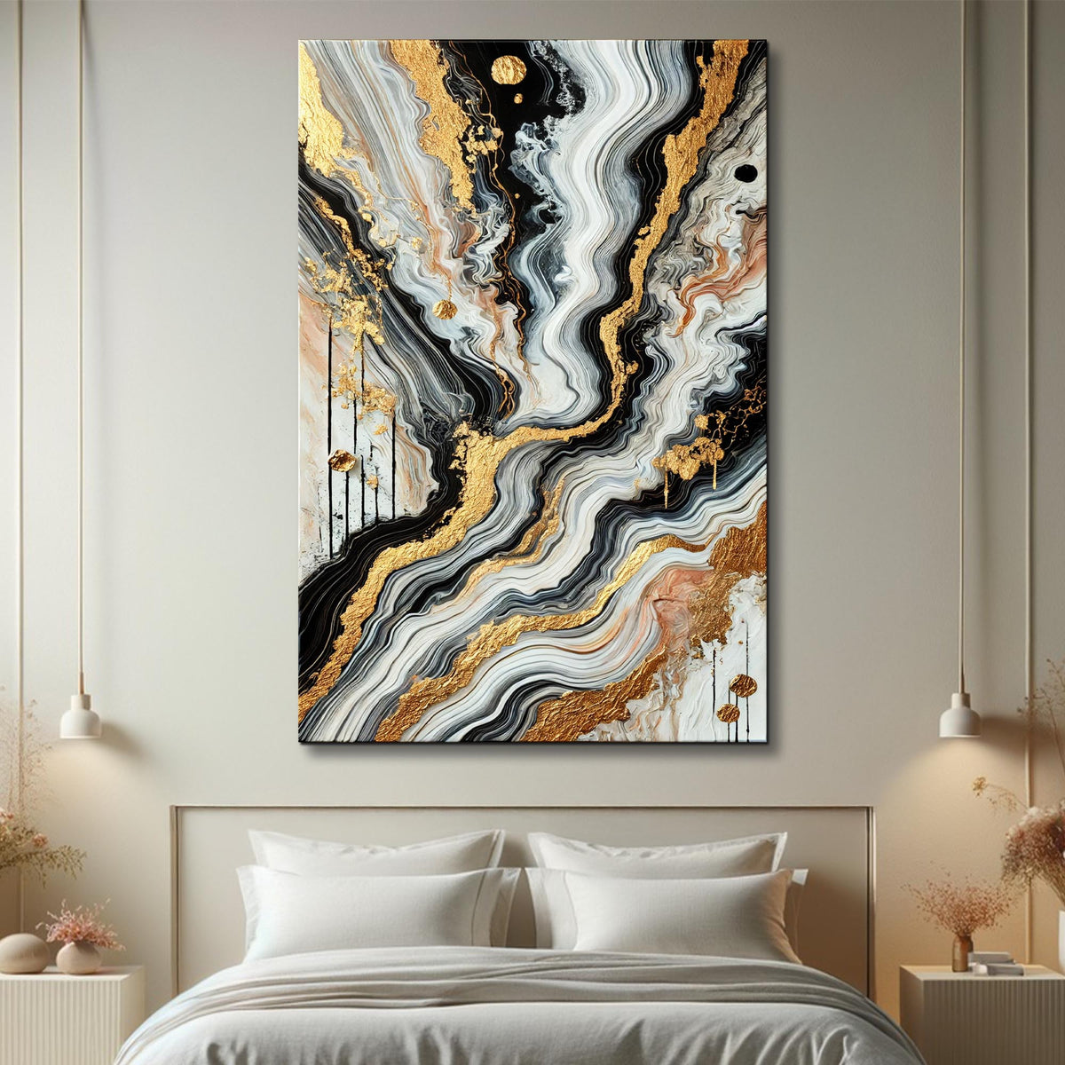 Modern Marble Effect Wall Art