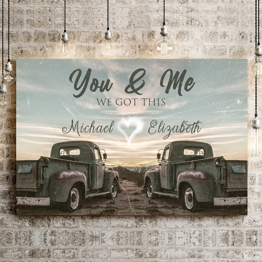 Vintage Truck Themed We Got This Couple Sign