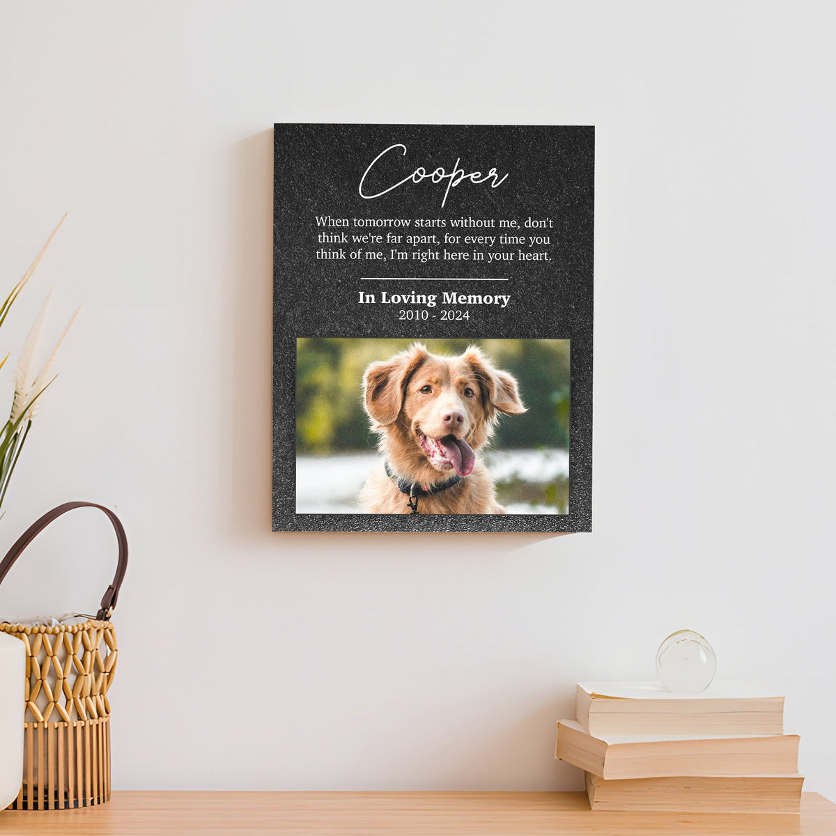Pet Memorial Portrait Watercolor Sign Here In Your Heart