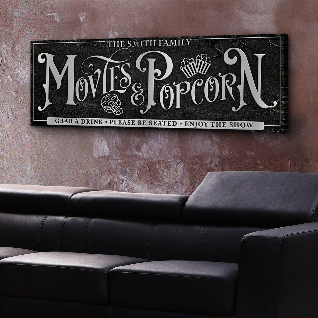 Personalized Movies & Popcorn Sign