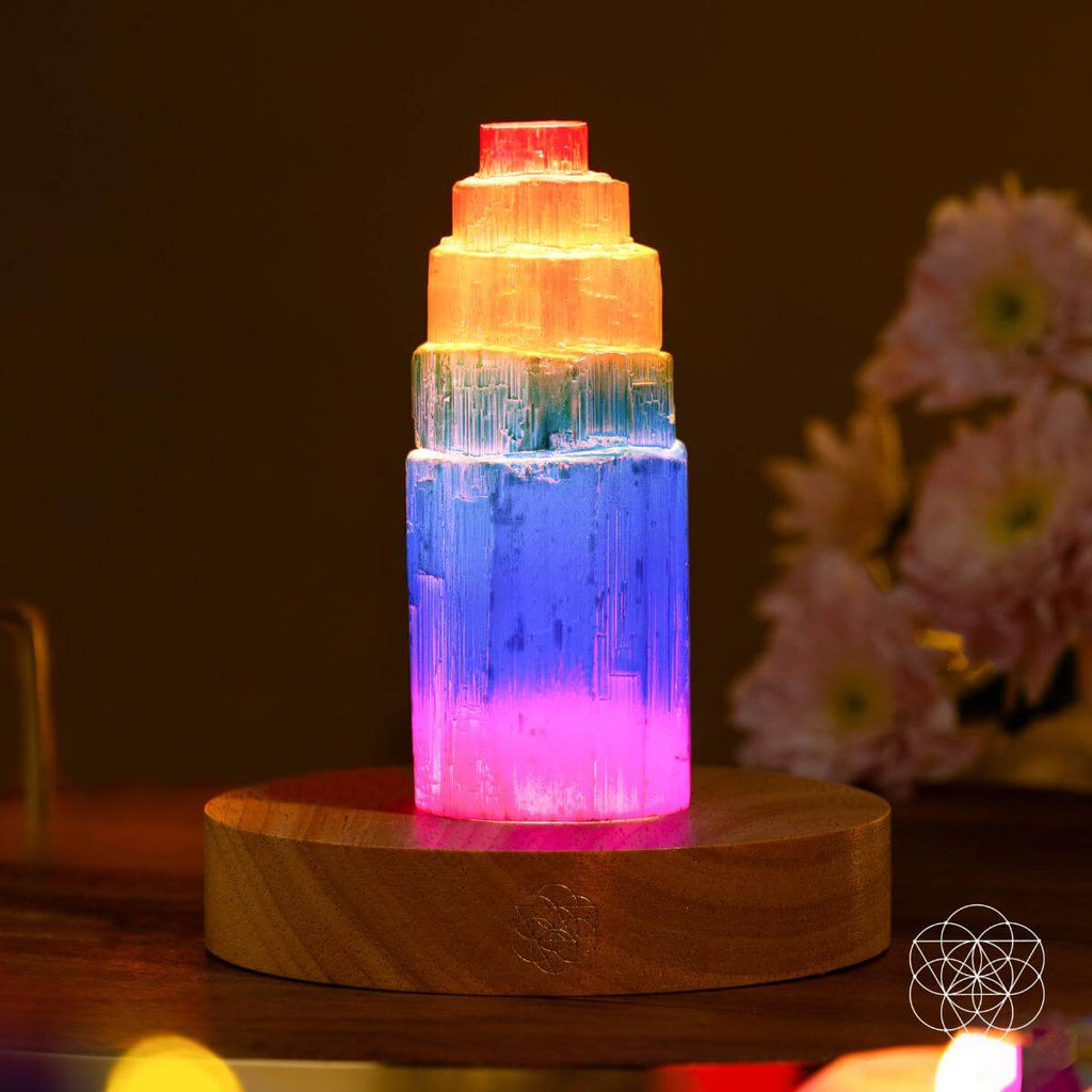 Rainbow’s Blessing - Selenite Tower of Peace & Protection
