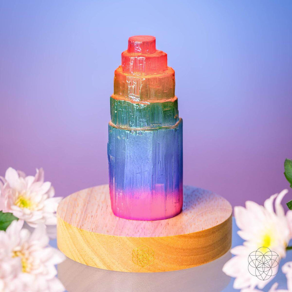 Rainbow’s Blessing - Selenite Tower of Peace & Protection