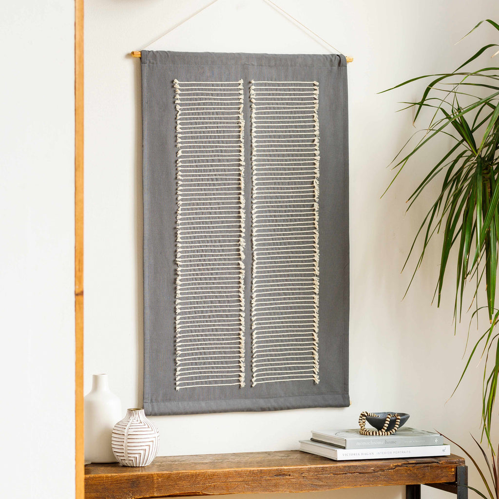 Olmitz Black-Beige Modern Geometric Wall Hanging