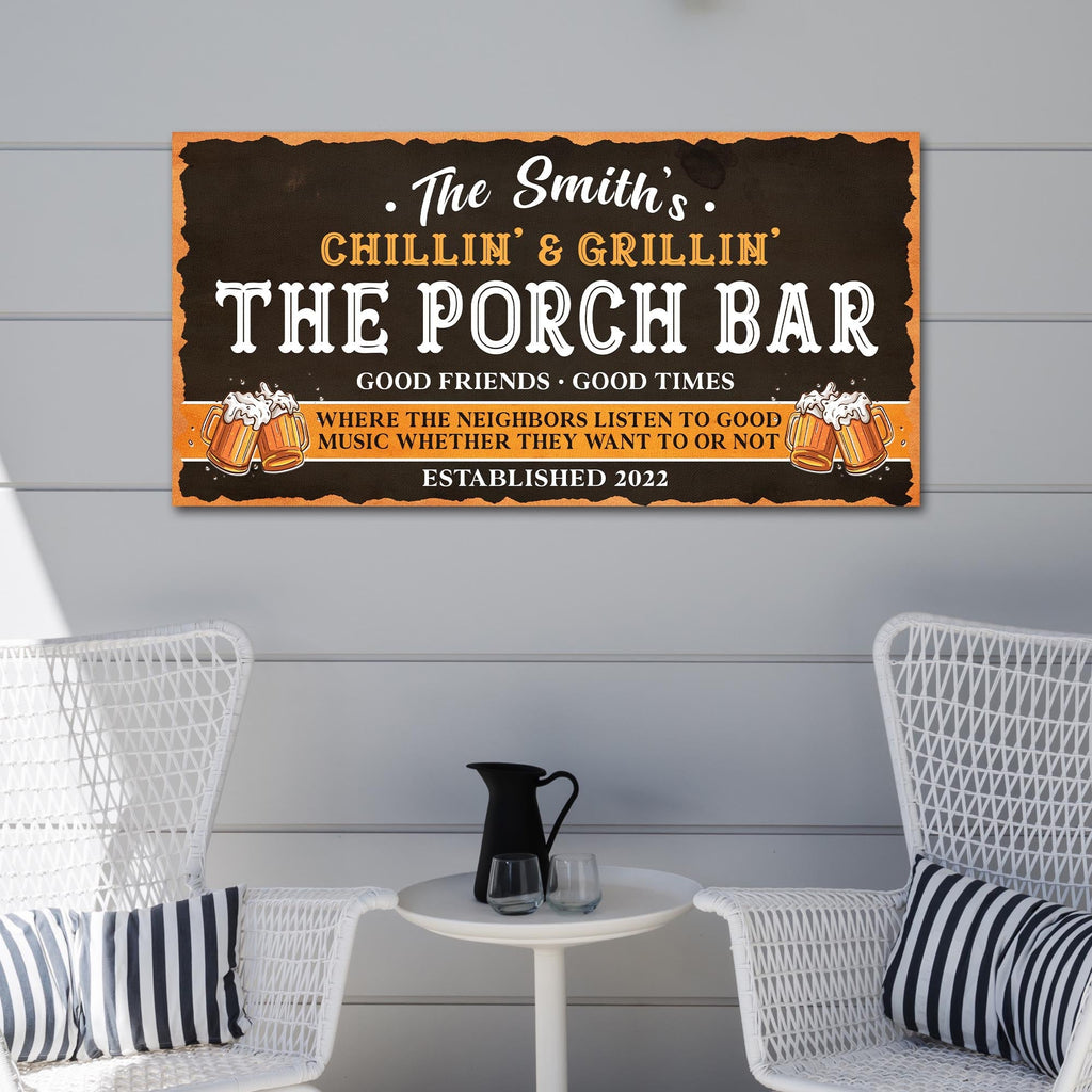 Family Porch Bar Sign