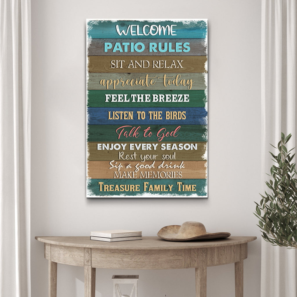 Patio Rules Sign