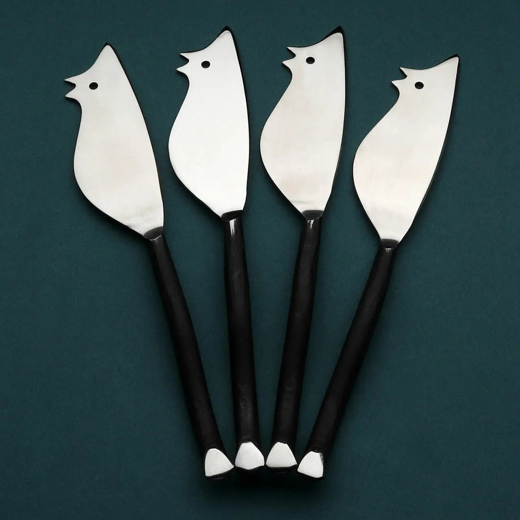 Twig Ratoncito Cheese Spreader/Knife 4 Pc. Set